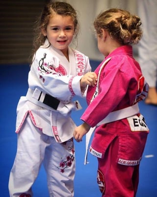 Gracie Barra Whiterock kids training Jiu-Jitsu